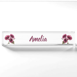 Floral Morning Glory Namensplakette