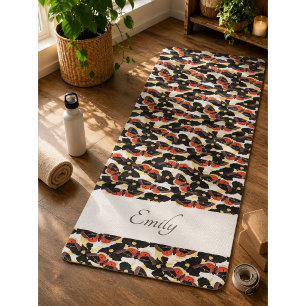 Floral Moth Butterfly Pattern Yoga Mat Yogamatte