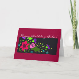 Floral Motiv der Ukraine Folk Art Karte