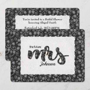 Floral Mrs. Brautparty Invite Einladung