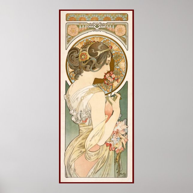 Floral. Mucha Poster (Vorne)