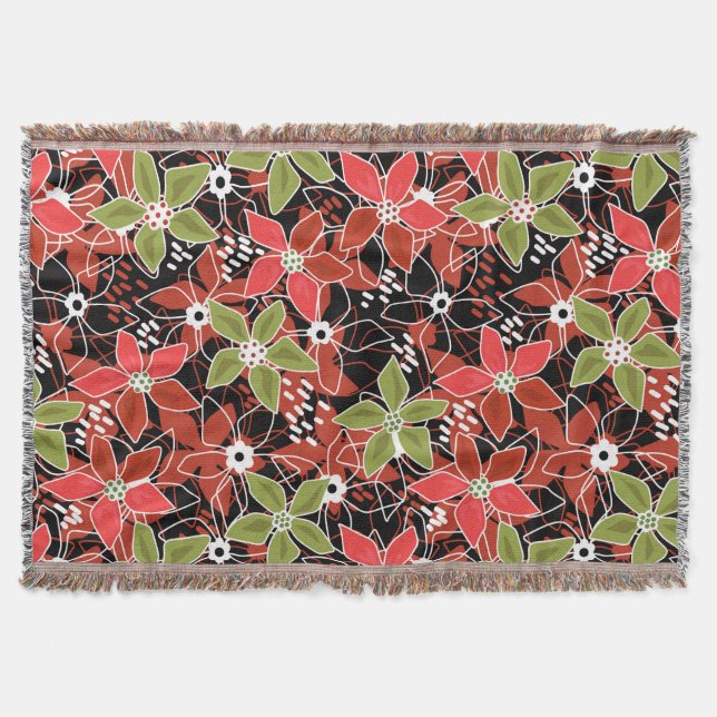 Floral multicolored sketch retro autumn  decke (Vorderseite)