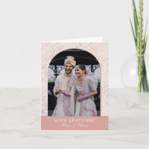 Floral Mundap Arch Wedding Vielen Dank Karte