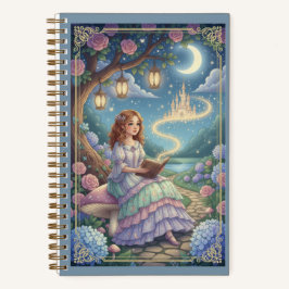 Floral Mushroom & Glowing Storybook Castle Journal Notizbuch