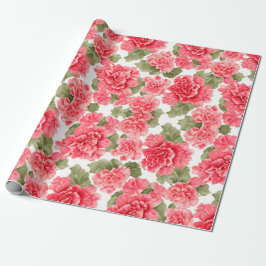 Floral Muster Begonia Blume Geschenkpapier