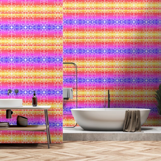 Floral Muster Dekoration Texturierte Vinyl Tapeten (Badezimmer)