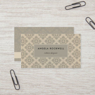 Floral Muster Elegant Retro Klasse Visitenkarte