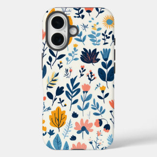Floral Muster iPhone Hintergrund Textur iPhone 16 Hülle