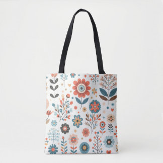 Floral Muster Tote Bag - Stilvolles Design Tasche