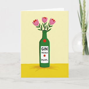 Floral Muttertag-Flaschenkarte Karte