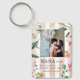Floral Nana | PERSONALISIERTER FOTO Schlüsselanhänger
