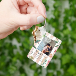 Floral Nana | PERSONALISIERTER FOTO Schlüsselanhänger