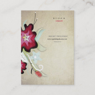 Floral Nature handgefertigte Kunst Visitenkarte