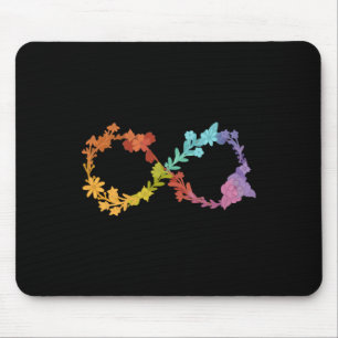 Floral Neurodiversity Unendlich Symbol Autismus Aw Mousepad