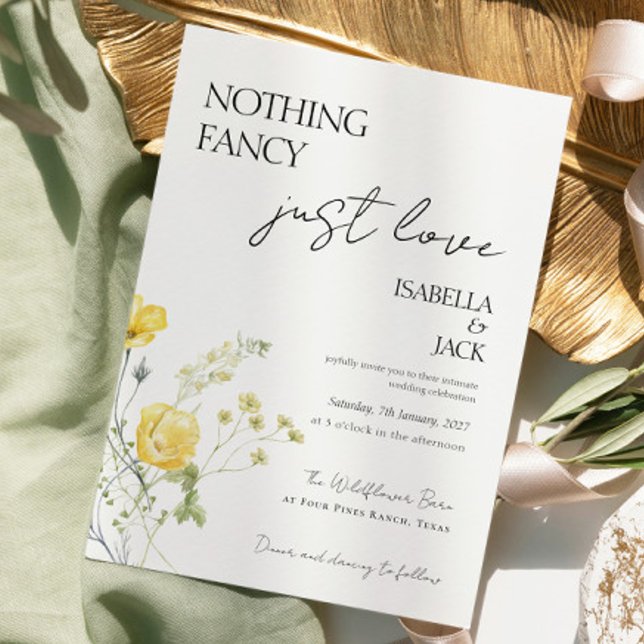 Floral Nichts extravagant nur Liebe Hochzeit Einladung (Von Creator hochgeladen)