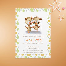 Floral Niedlich Baby Owls Baby Showroom Twins
