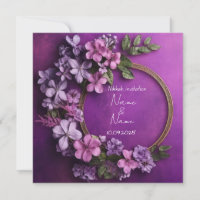 Floral Nikkah Einladung