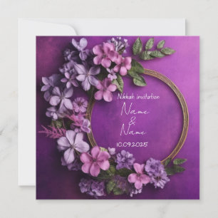 Floral Nikkah Einladung