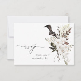 Floral noir et blanc w Repas RSVP