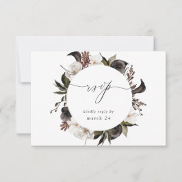 Floral noir et blanc w Repas RSVP 3
