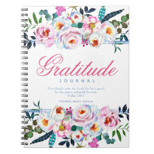 Floral Nommé Pink Gratitude Journal