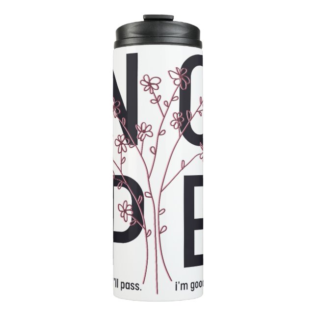 Floral Nope Thermosbecher (Vorderseite)