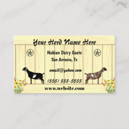 Floral Nubian Dairy Goat Barn Star Visitenkarte