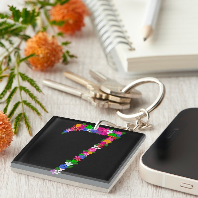Floral numéro sept Porte - clé (Créateur téléchargé)