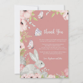 Floral Oaster Baby Dusche Danke Karte