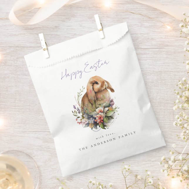 Floral Oaster Bunny Geschenktütchen (Ausgeschnitten)