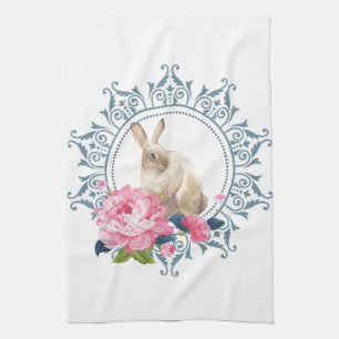 Floral Oaster Rabbit Geschirrtuch