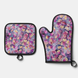 Floral  ofenhandschuh & Topflappen-Set