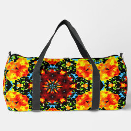 Floral Orange Duffle Bag
