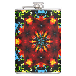 Floral Orange Flachmann