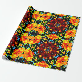 Floral Orange Geschenkpapier