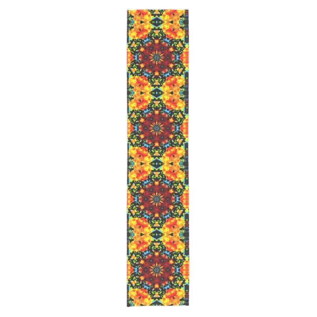 Floral Orange Kurzer Tischläufer (Vorderseite)