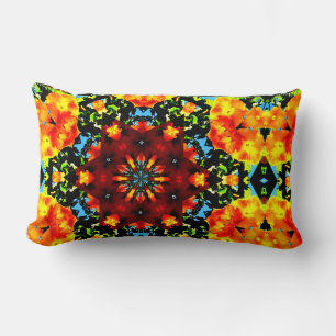 Floral Orange Lendenkissen