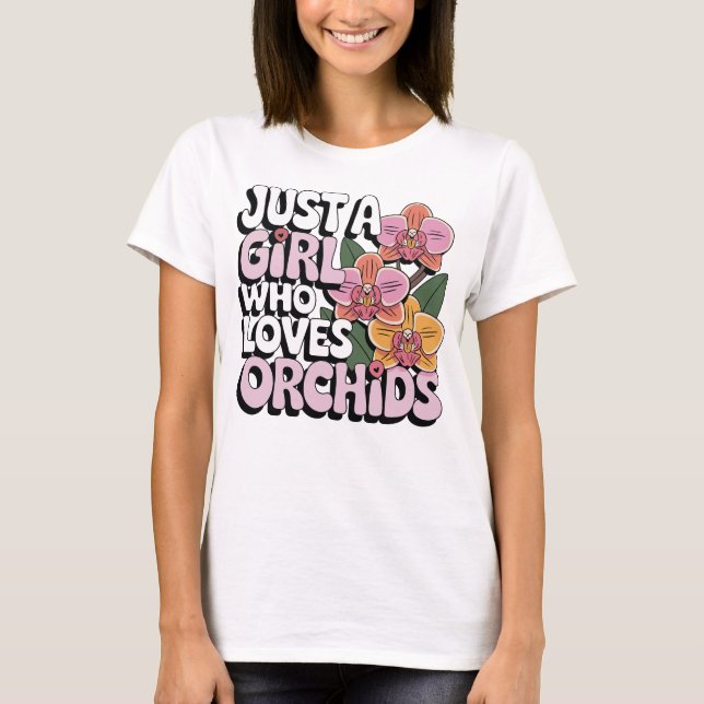 Floral Orchid Lover Design für Frauen T-Shirt (Vorderseite)