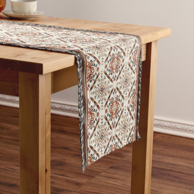 Floral Oriental Ethnic Muster Kurzer Tischläufer (Beispiel)