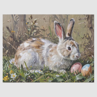 Floral Oster Bow Bunny Rabbit und Eier Seidenpapier