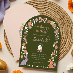 Floral Ostern Sonnige sonnen haben einen Geburtsta Einladung