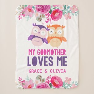 Floral Owls Baby Blanket - Meine Mutter Liebe Sherpadecke
