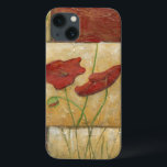 Floral Painting with Vue Brush Strokes Case-Mate iPhone Hülle<br><div class="desc">The Brush Strokes are sichtbar in this floral painting by Chariklia Zarris. Two red flowers sit in the middle of the piece with grass on the bottom and a few leaves floating at the top. A whimsical scene that would make a great gift!</div>