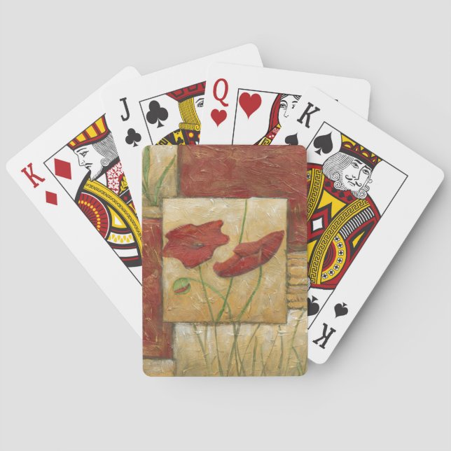 Floral Painting with Vue Brush Strokes Spielkarten (Rückseite)