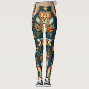 Floral Paisley Bandanna: Traditionelle Ornament Leggings