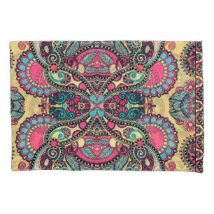 Floral Paisley Bandanna: Traditionelle Ornamentik Kissenbezug