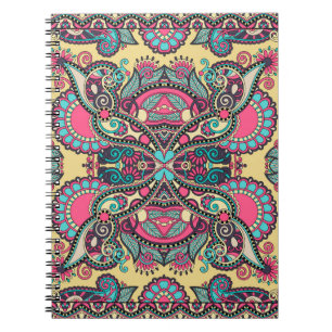 Floral Paisley Bandanna: Traditionelle Ornamentik Notizblock