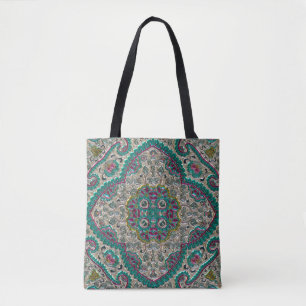 Floral paisley elegante Juwel-Muster aquamarin lil Tasche