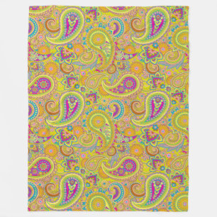 Floral Paisley nahtloses Muster I + Ihre Ideen Fleecedecke