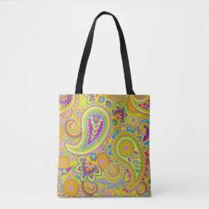 Floral Paisley nahtloses Muster I + Ihre Ideen Tasche